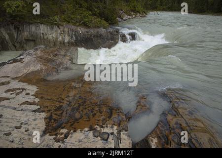 Thompson Falls on Blaeberry River in British Columbia,Canada,North America Stock Photo