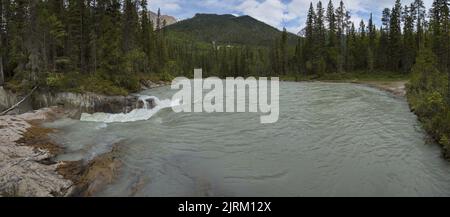 Thompson Falls on Blaeberry River in British Columbia,Canada,North America Stock Photo