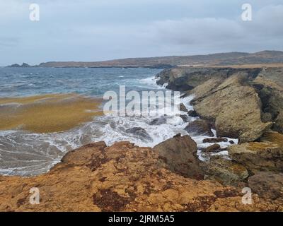 Amazing landscapes of Aruba Views of the Aruba island Stock Photo