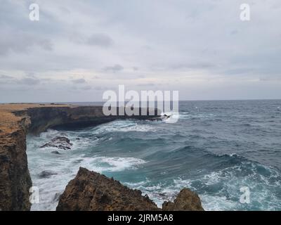 Amazing landscapes of Aruba Views of the Aruba island Stock Photo