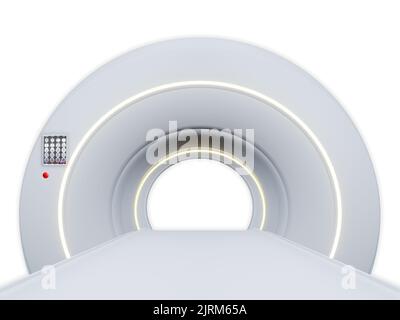 MRI SCANNER - Magnetic resonance imaging scan device in Hospital 3D rendering isolated onwhite background  . Medical Equipment and Health Care.Clippin Stock Photo