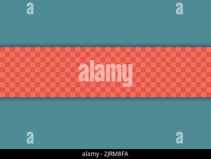Chekered geometric background, living coral trendy 2019 color. Vector banner design Stock Vector