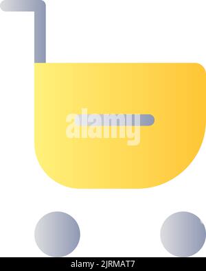 Remove item from shopping cart flat gradient color ui icon Stock Vector