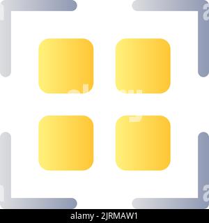 Scanning qr code flat gradient color ui icon Stock Vector