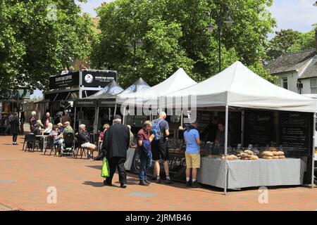 The Ely Food Market, Ely City, Cambridgeshire, England, UK Stock Photo