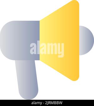 Handheld megaphone flat gradient color ui icon Stock Vector