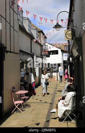 Shops in Ely City centre, Cambridgeshire, England, UK Stock Photo