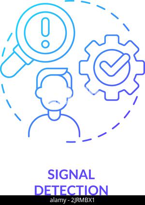 Signal detection blue gradient concept icon Stock Vector