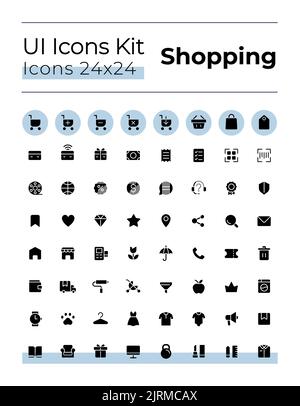 Minimalist E-commerce and Shopping Icons – Black and White Line Art ...