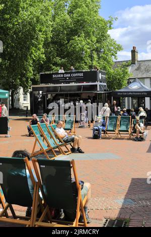 The Ely Food Market, Ely City, Cambridgeshire, England, UK Stock Photo