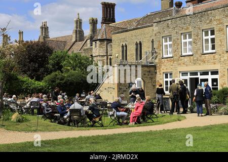 The Almonry Restaurant and Tea Room Gardens, Ely City, Cambridgeshire, England, UK Stock Photo