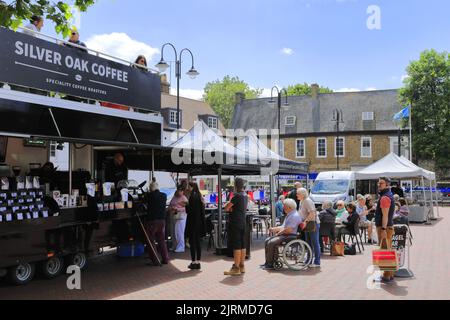 The Ely Food Market, Ely City, Cambridgeshire, England, UK Stock Photo