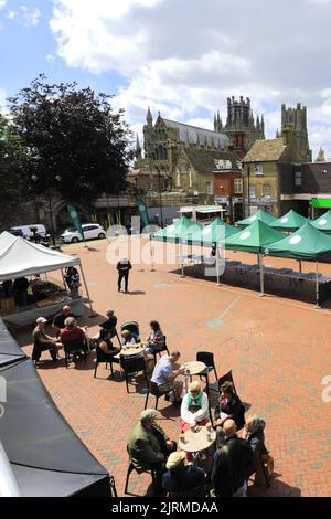 The Ely Food Market, Ely City, Cambridgeshire, England, UK Stock Photo