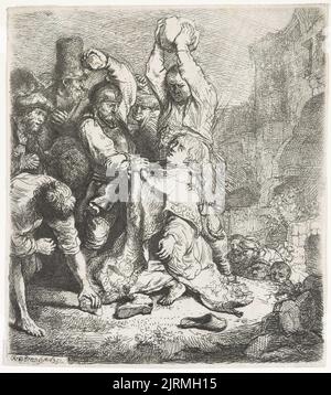 The stoning of St Stephen., 1635, Netherlands, by Rembrandt van Rijn. Gift of Bishop Monrad, 1869. Stock Photo