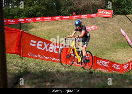 Sint Niklaas, Belgium. 25th Aug, 2022. Illustration picture taken during a press conference of Golazo sports to present a new partner on the former Ethias Cross, Thursday 25 August 2022, in Sint-Niklaas. BELGA PHOTO DAVID PINTENS Credit: Belga News Agency/Alamy Live News Stock Photo
