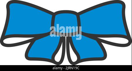Party Bow Icon. Editable Bold Outline With Color Fill Design. Vector Illustration. Stock Vector