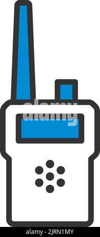 Portable Radio Icon. Editable Bold Outline With Color Fill Design. Vector Illustration. Stock Vector