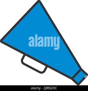Director Megaphone Icon. Editable Bold Outline With Color Fill Design. Vector Illustration. Stock Vector