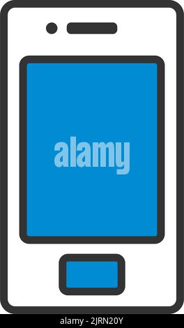 Smartphone Icon. Editable Bold Outline With Color Fill Design. Vector Illustration. Stock Vector