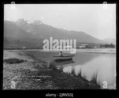 Glenorchy, head of Lake Wakatipu, 1886, Dunedin, by Burton Brothers. Stock Photo