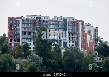 Irpin, Kyiv region, Ukraine - August 25, 2022: Citi after the Russian occupation. Stock Photo