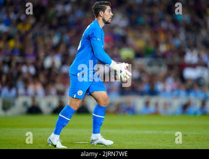 Stefan Ortega Moreno of Manchester City during the friendly match for the benefit of the ALS between FC Barcelona and Manchester City played at Spotify Camp Nou Stadium on August 24, 2022 in Barcelona, Spain. (Photo by Sergio Ruiz / PRESSIN) Stock Photo