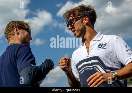 Stavelot, Belgium, 25th Aug 2022, Pierre Gasly, from France competes for Scuderia AlphaTauri. The build up, round 14 of the 2022 Formula 1 championship. Credit: Michael Potts/Alamy Live News Stock Photo
