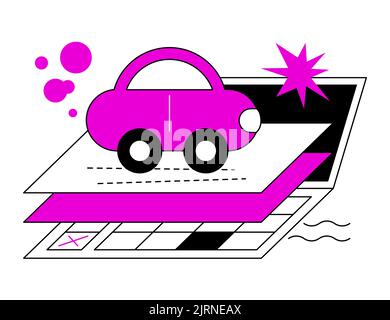 Quick search on the site - colorful flat design style illustration Stock Vector