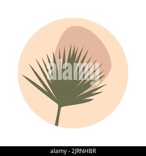 Trendy backgrounds. Flower contemporary round stories. Vector illustration Stock Vector