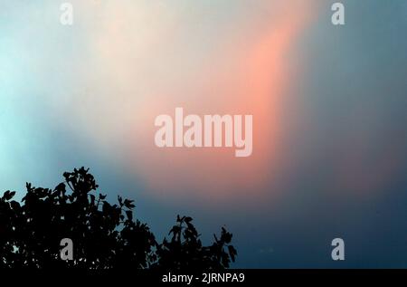 Morning sky Greece Stock Photo