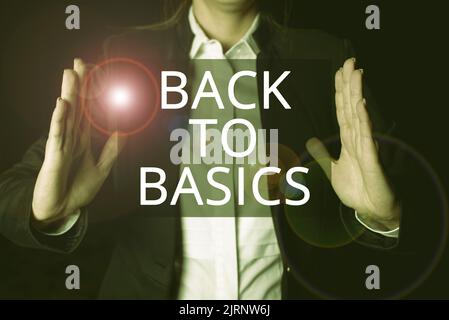 Text caption presenting Back To Basics. Word for Return simple things Fundamental Essential Primary basis Blank Frame Decorated With Abstract Stock Photo