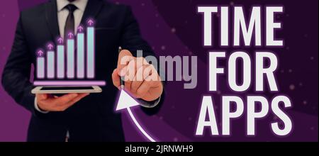 Handwriting text Time For Apps. Word for The best fullfeatured service that helps communicate faster Oval Blank Chat Box Representing Messaging Stock Photo