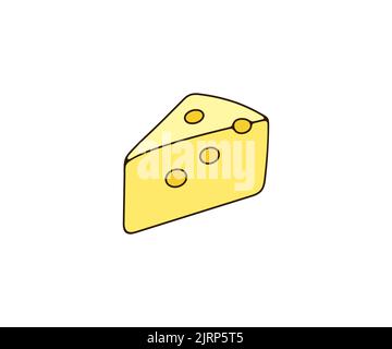 Piece of cheese, dairy and milk product, logo design. Food and meal, cheese factory and dairy farm, vector design and illustration Stock Vector