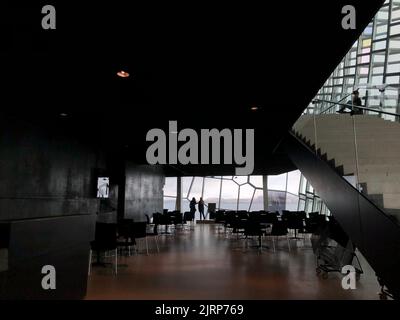 An interior view of Harpa, the concert and conference centre in Reykjavik, Iceland Stock Photo