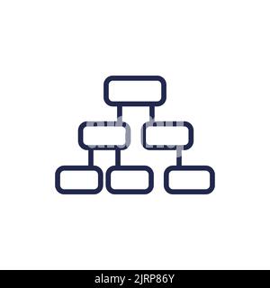 Flow chart line icon on white Stock Vector