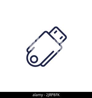 pendrive line icon, usb stick Stock Vector