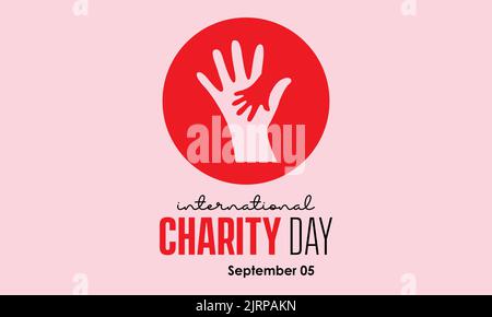 Vector illustration design concept of international day of charity observed on every september. Stock Vector