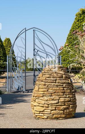 The Monk's Garden at the Lesnes Abbey ruins, the 12th Century built monastery located at Abbey Wood, in the London Borough of Bexley, United Kingdom. Stock Photo