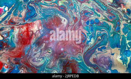 Texture created with paint of vibrant and diverse colors that create an ideal chromatic mix for textures and backgrounds and applications in graphic d Stock Photo