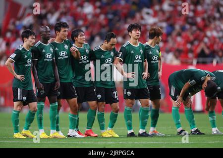 Saitama, Japan. 25th Aug, 2022. Jeonbuk Hyundai Motors FC team group Football/Soccer : AFC Champions League 2022 Semi-final match between Jeonbuk Hyundai Motors FC - Urawa Red Diamonds at Saitama Stadium 2002 in Saitama, Japan . Credit: YUTAKA/AFLO SPORT/Alamy Live News Stock Photo