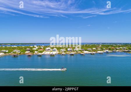 Aerial view of Ono Island, Alabama Stock Photo