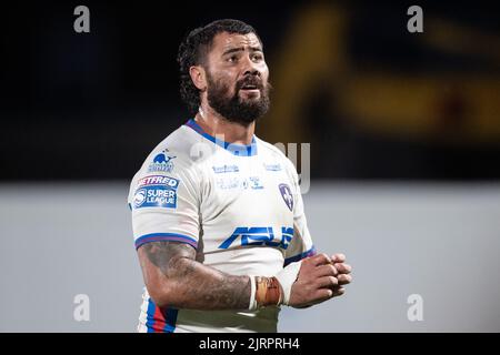 Wakefield, UK. 25th Aug, 2022. Yusuf Aydin #22 of Wakefield Trinity ...