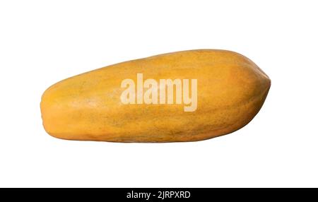Ripe papaya isolated on white background with clipping path Stock Photo