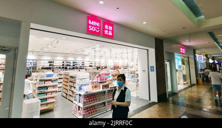 SHANGHAI, CHINA - AUGUST 24, 2022 - A Miniso store is seen in Shanghai, China, Aug 24, 2022. Stock Photo