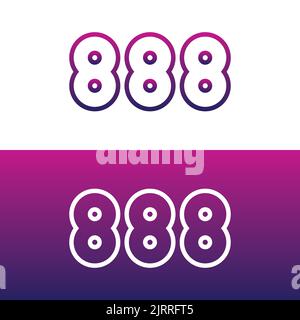888 vector logo design. Stock Vector