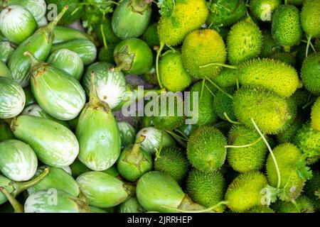 Assortment of fresh fruits and vegetables Stock Photo