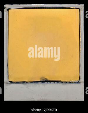 Frame with yellow color on black background. Stock Photo