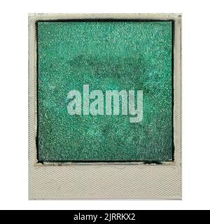 Frame with green color on white background. Stock Photo