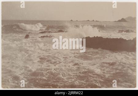 [Wellington coast]., 1920s to 1930s, New Zealand, by Roland Searle. Stock Photo