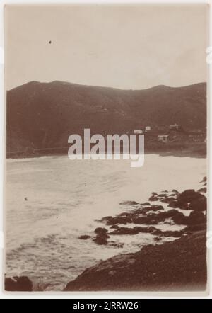 [Wellington coast]., 1920s to 1930s, New Zealand, by Roland Searle. Stock Photo